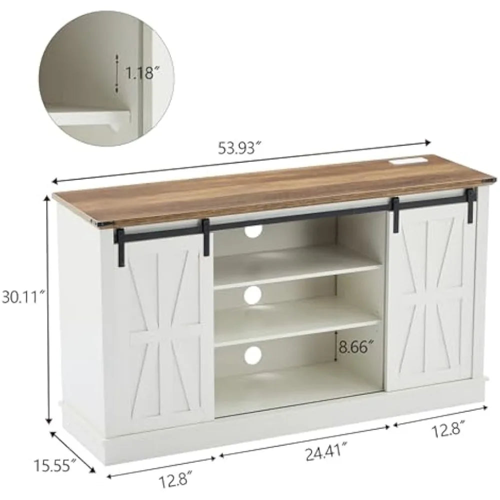 rustic wood 65-inch farmhouse tv stand