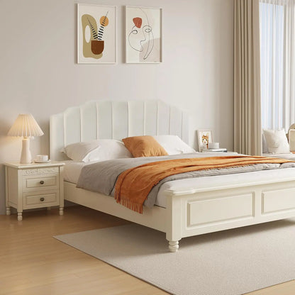 Velvet Upholstered Headboard White