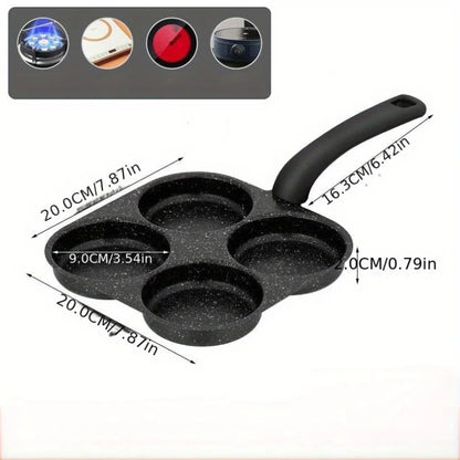 1pc Medical Stone Four-hole Omelette Pot