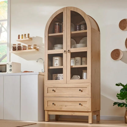71" Tall Arched Kitchen Pantry