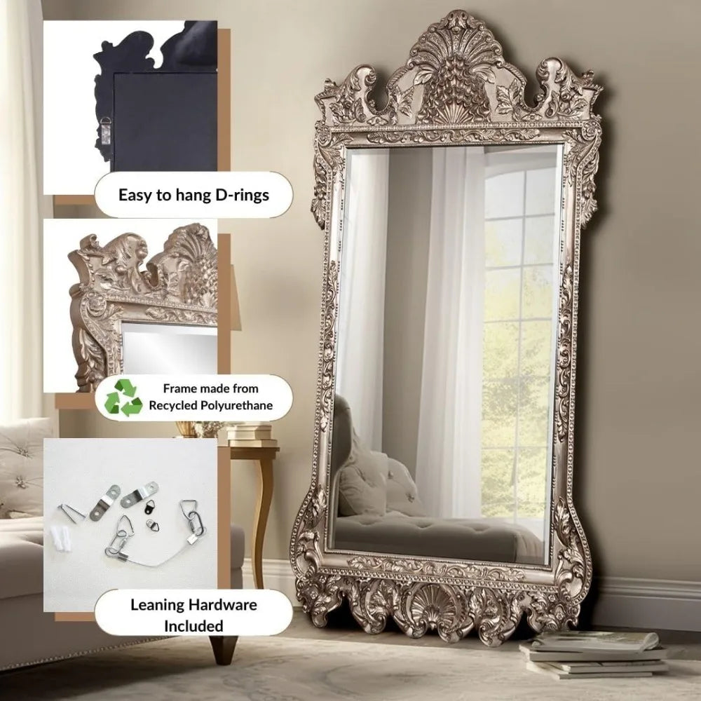 Antique Oversized Full Length Mirror
