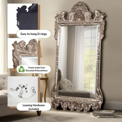 Antique Oversized Full Length Mirror