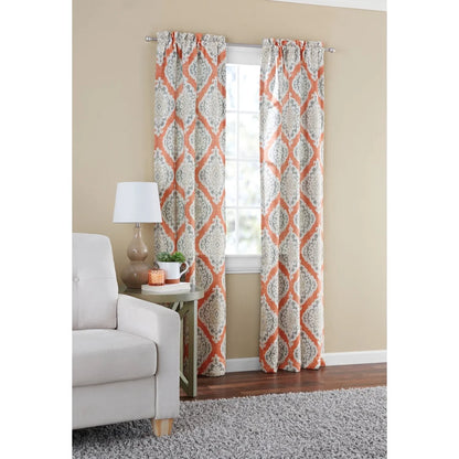 Set of 2 Ikat Pattern  Curtains