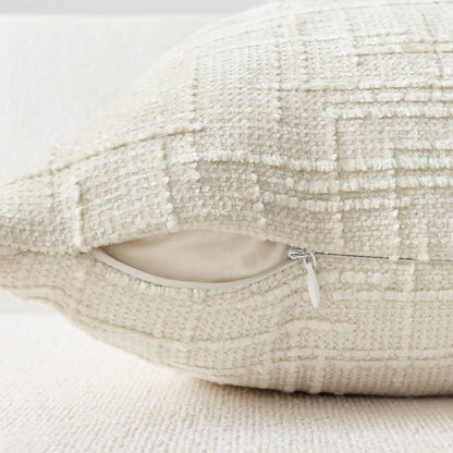 Chenille Pillowcase Bamboo Yarn Texture Throw Pillow Covers Solid Sofa Cushion Covers for Home Bedroom Living Room Decor