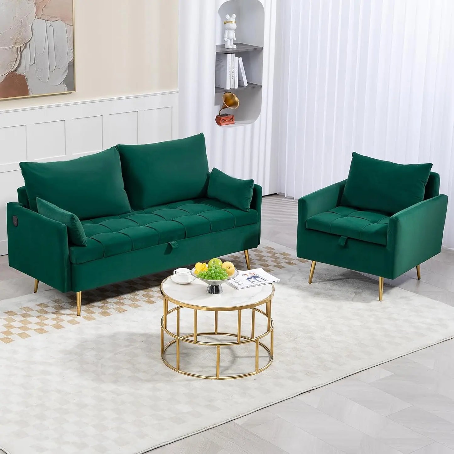 "60" Velvet Loveseat.