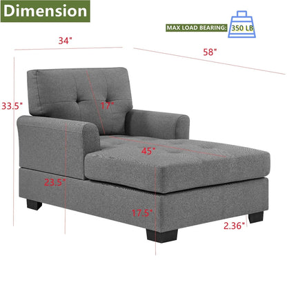 Curved Arm Chaise Lounge