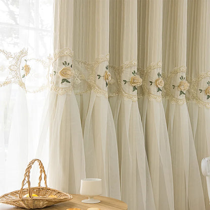 Embroidered Flower Curtains