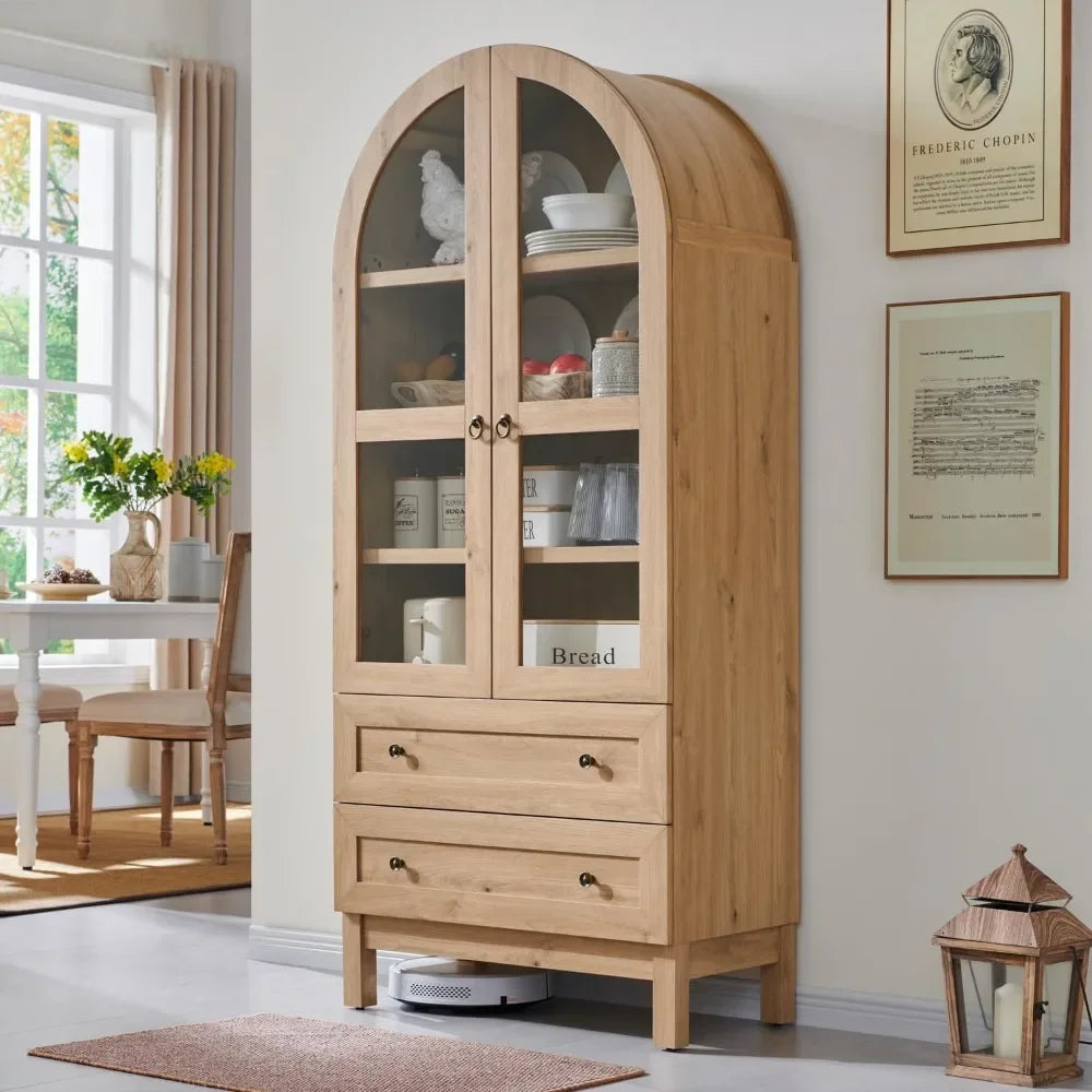 71" Tall Arched Kitchen Pantry