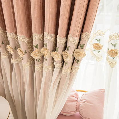 Embroidered Flower Curtains