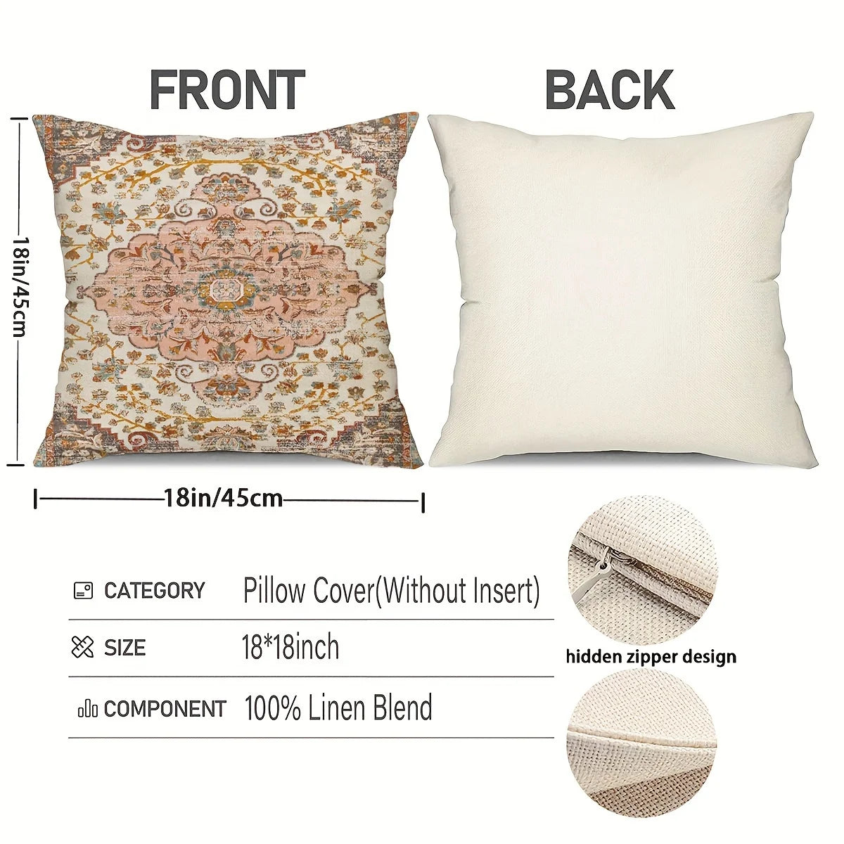 4PCS Bohemian Ethnic Style Throw Pillows