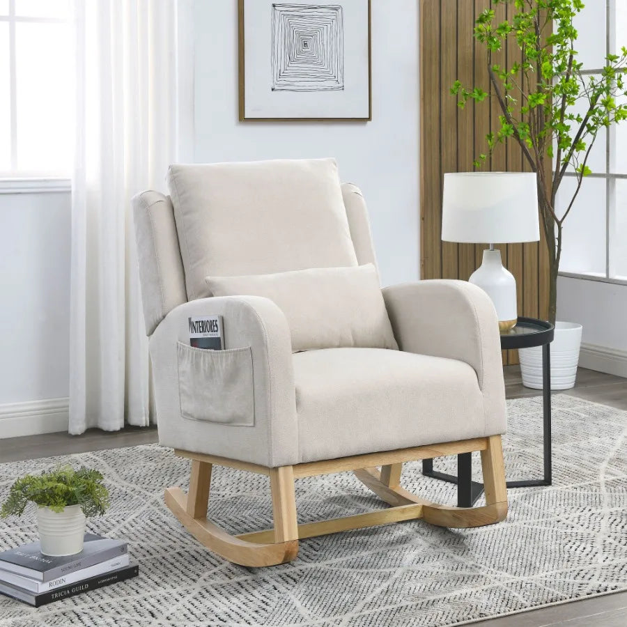 High Back Living Room Armchair Rocker