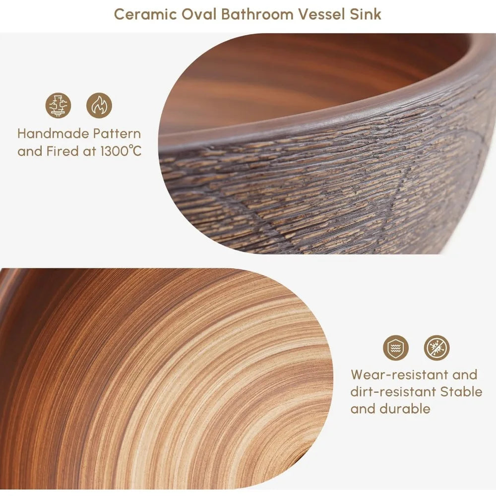 23" Oval Vessel Sink