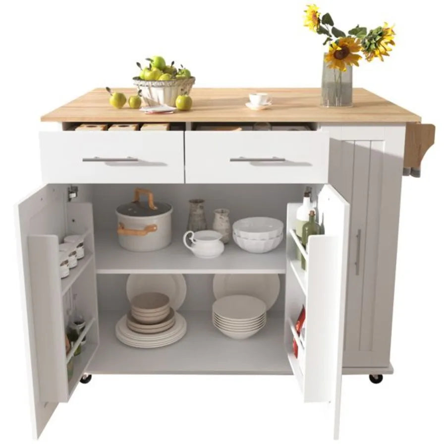 Kitchen Island with Drop Leaf