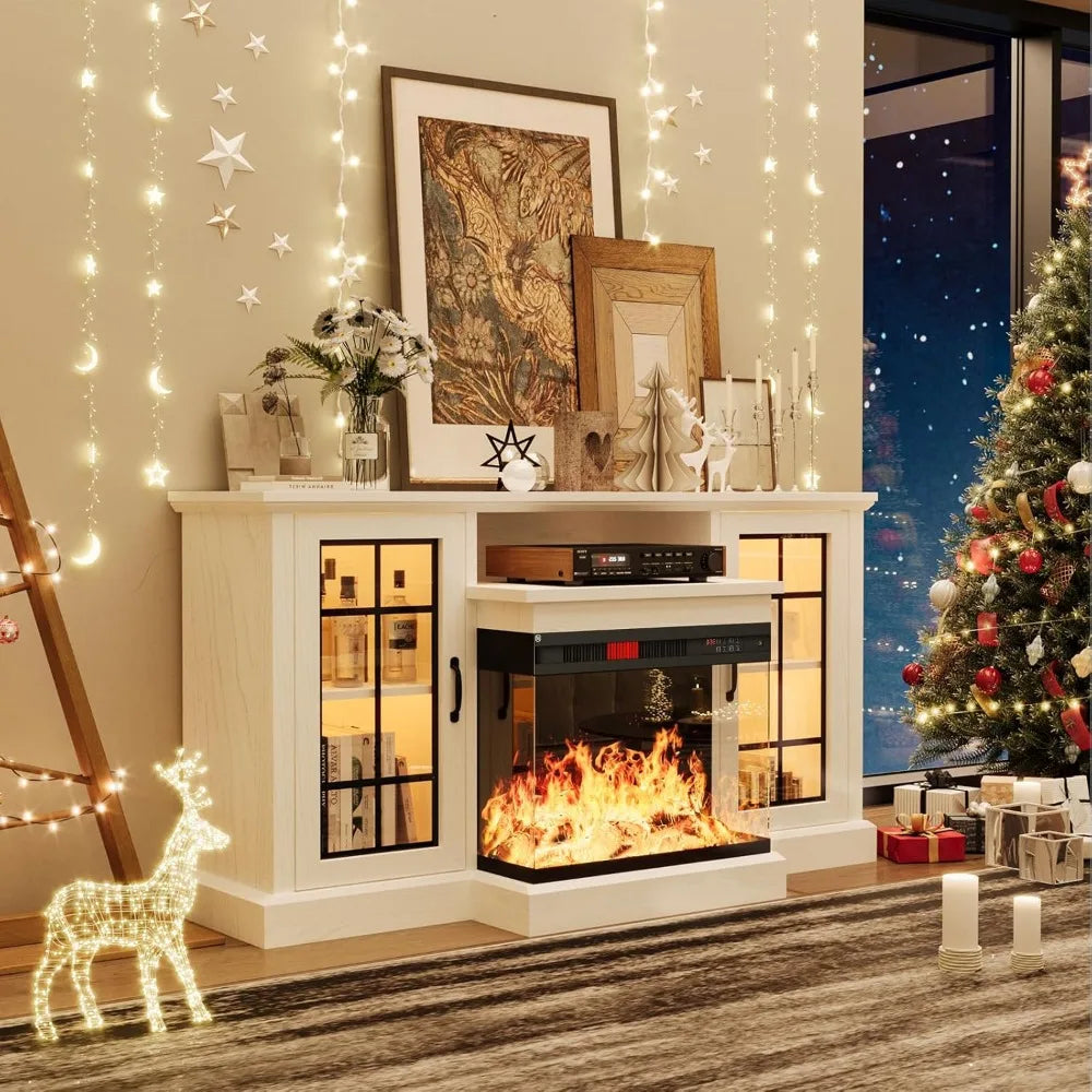 3 Sided Fireplace TV Stand