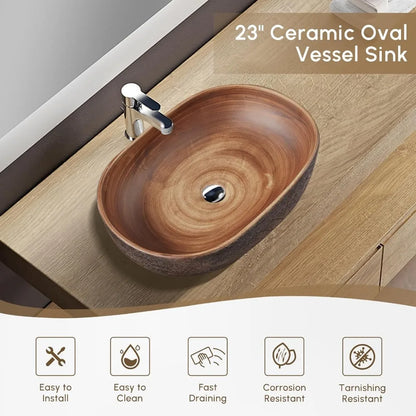 23" Oval Vessel Sink