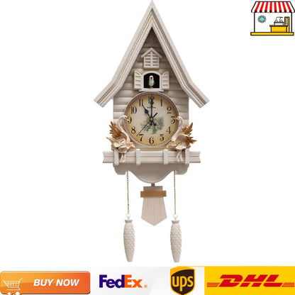 White Cuckoo Wall Clock