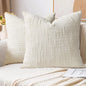 Chenille Pillowcase Bamboo Yarn Texture Throw Pillow Covers Solid Sofa Cushion Covers for Home Bedroom Living Room Decor