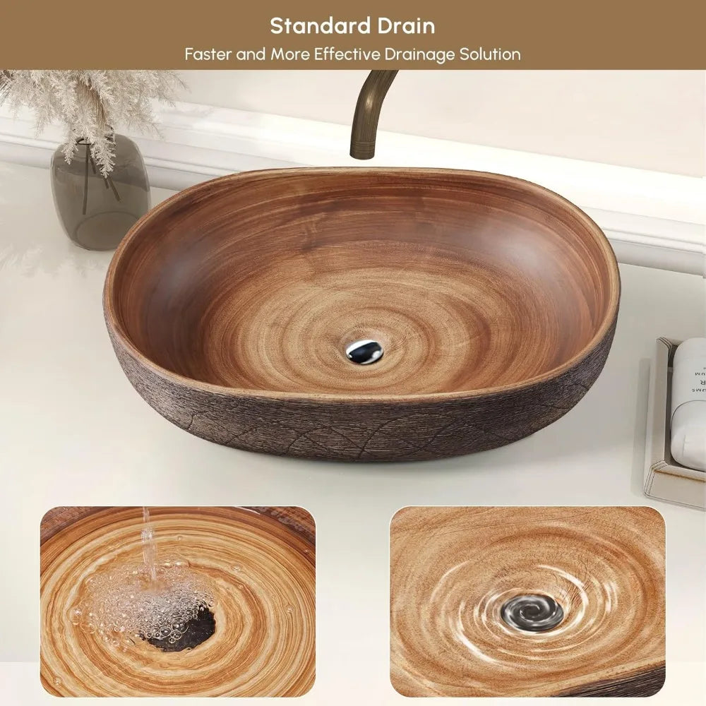 23" Oval Vessel Sink